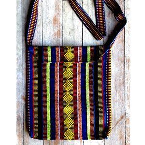 Vintage  Boho Hippie Tribal Tote Messenger Shoulder Bag  UNISEX NOS